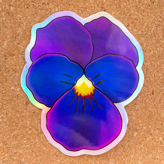 Sticker, Royal Pansy Holographic